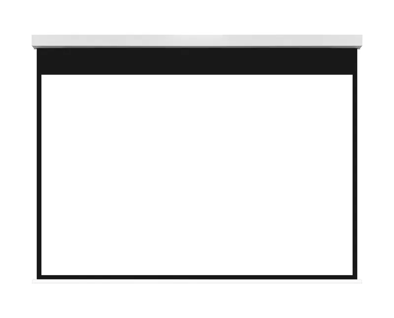 Square Housing Electric Projection Screen on a white background