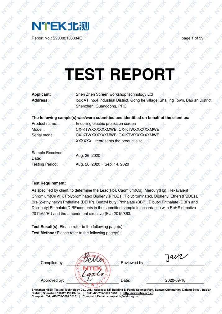 MGF RoHS certificate preview