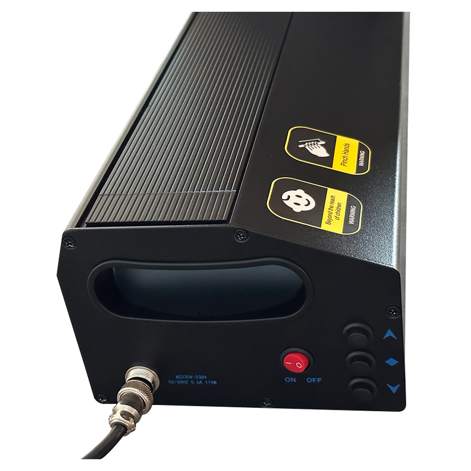 Left Control Panel of the motorized floor-rising projection screen