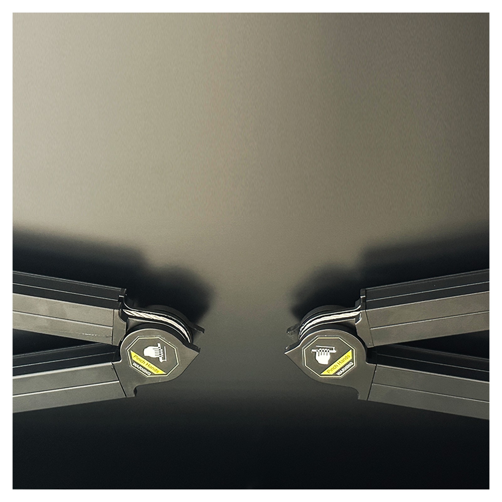 Rear Support Structure of the motorized floor-rising projection screen