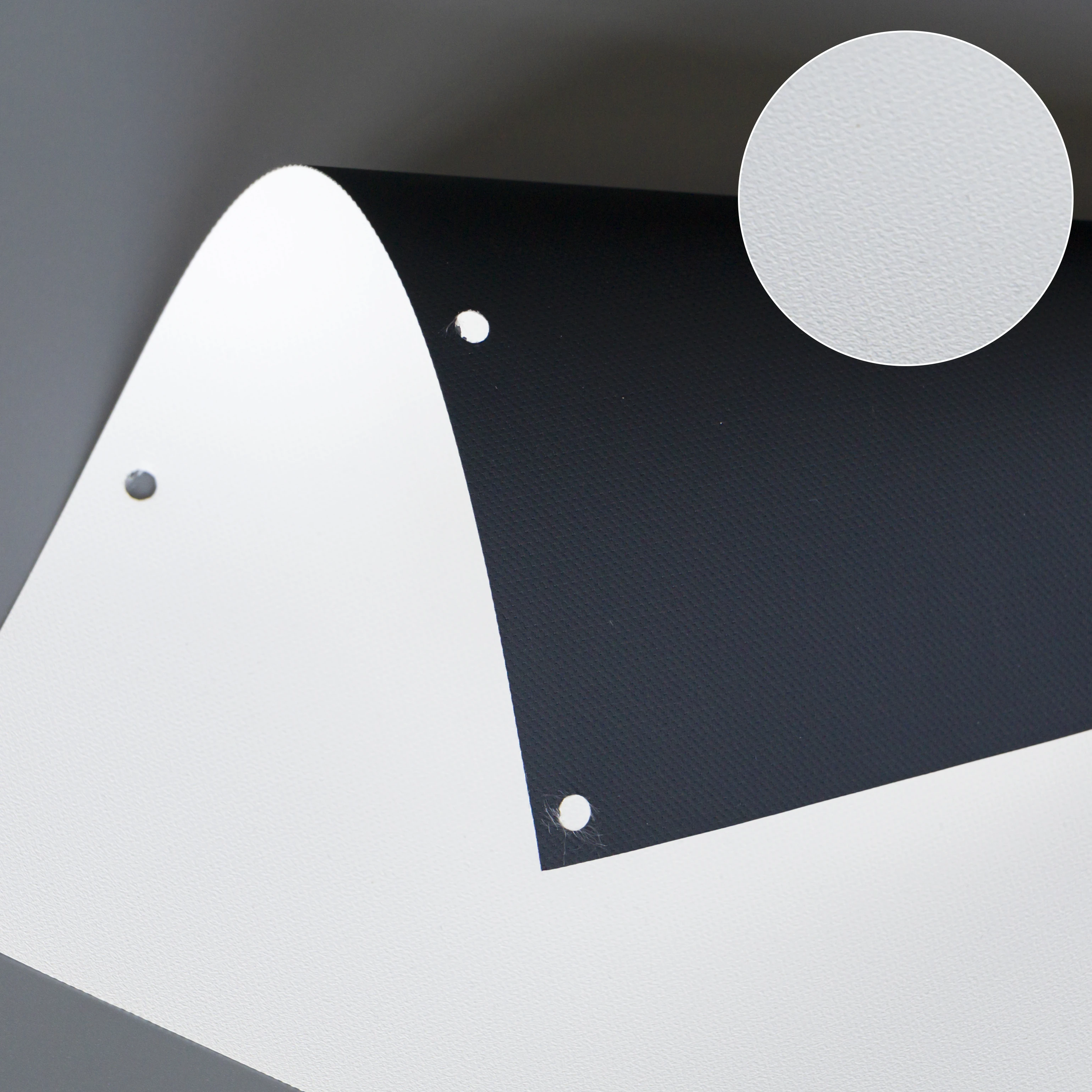 MWE White PVC Screen Material material sample