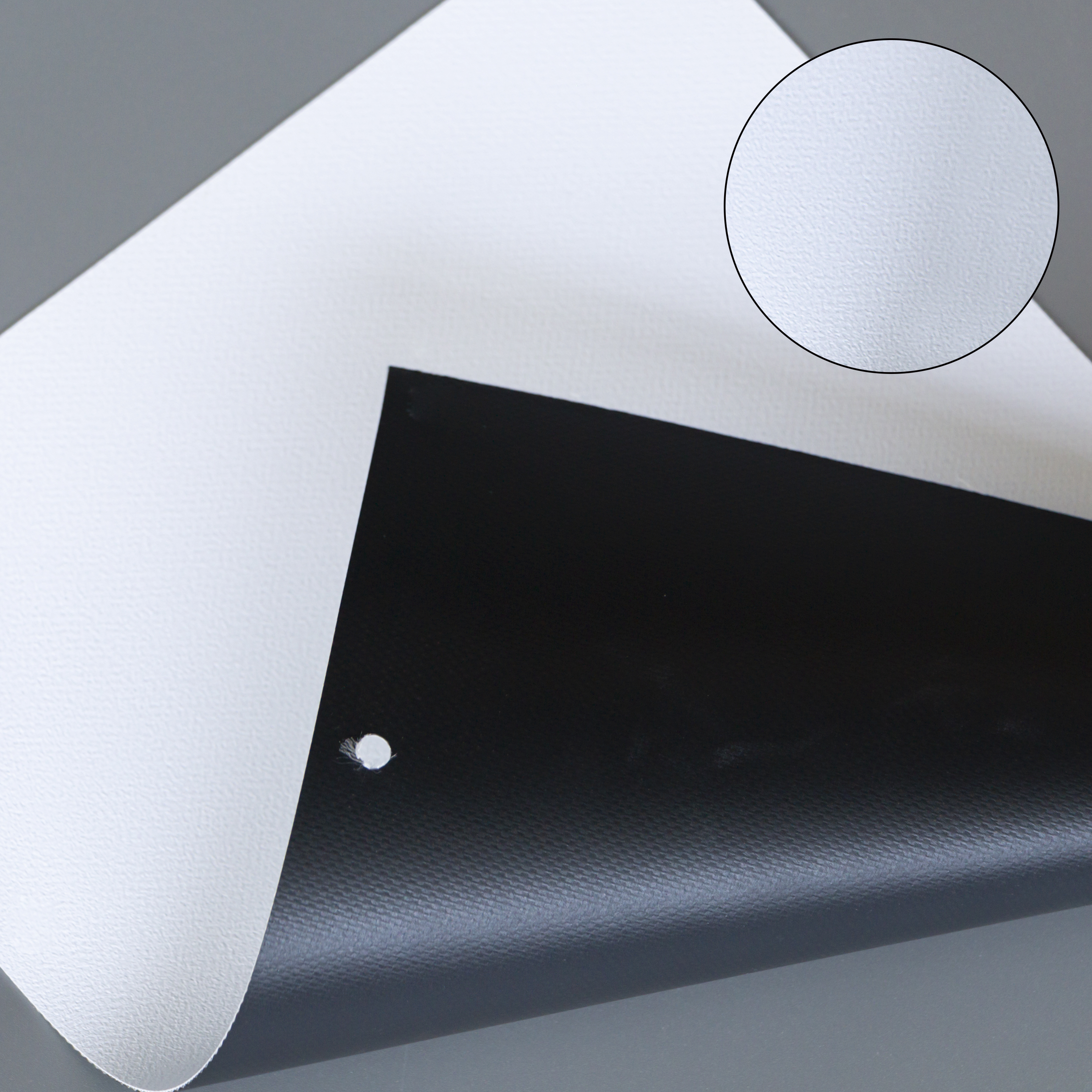 MWC — White PVC Fabric material sample