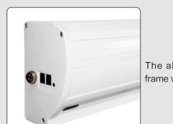 Premium screen white powder-coated aluminum casing detail