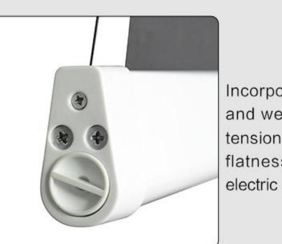 Premium screen weighted bottom bar and tab-tension detail