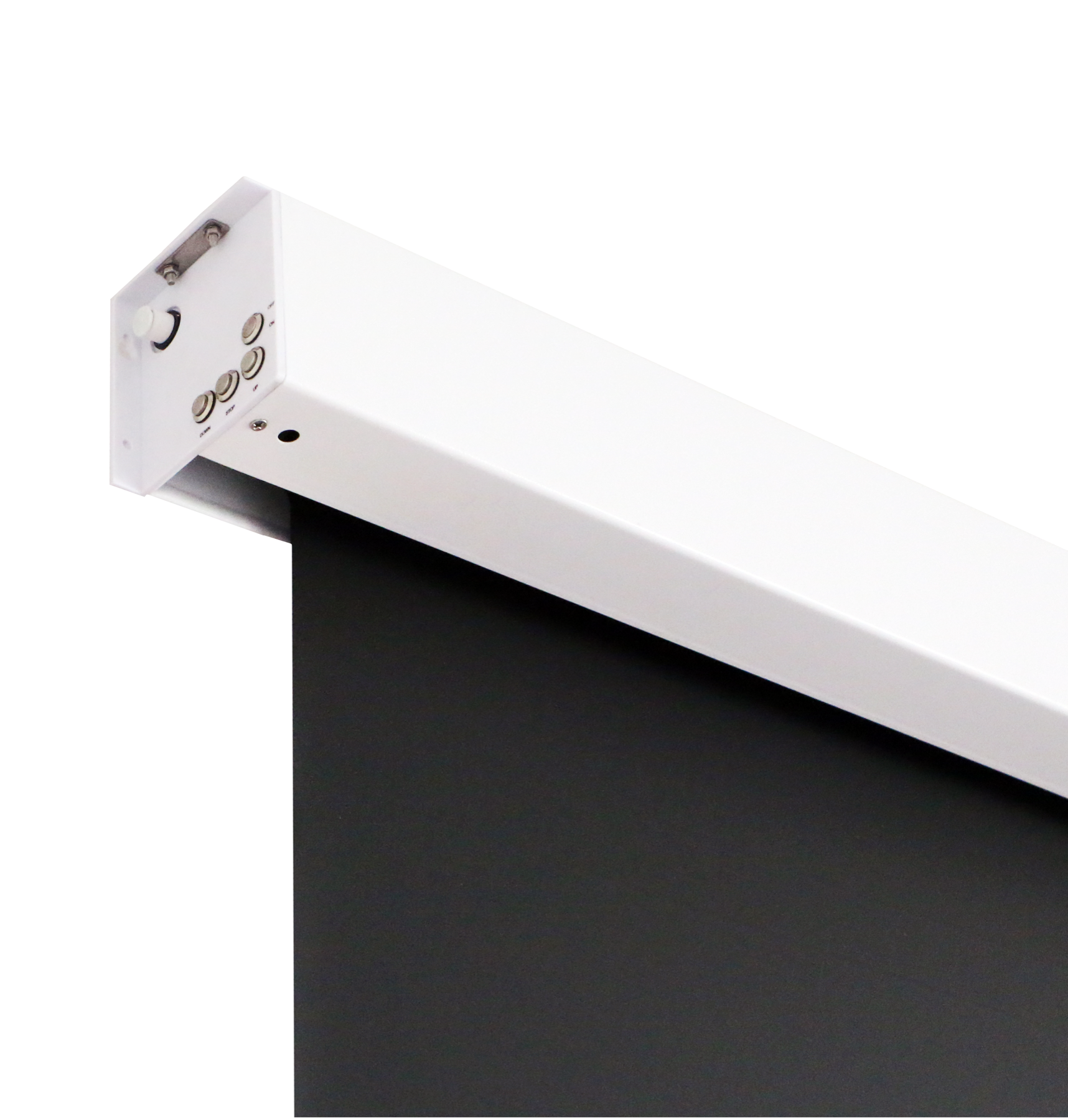 Square Low-Voltage Electric Projection Screen top housing detail