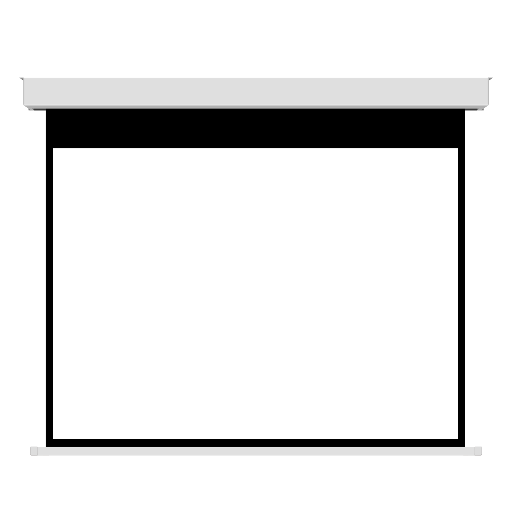Square Low-Voltage Electric Projection Screen front view
