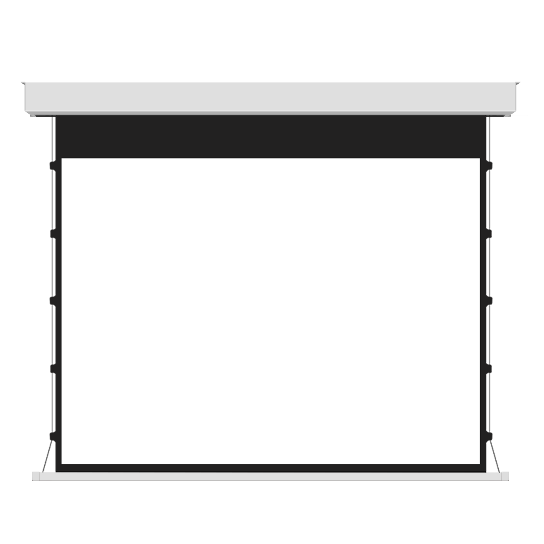 Square Low-Voltage Tab-tension Electric Projection Screen front view