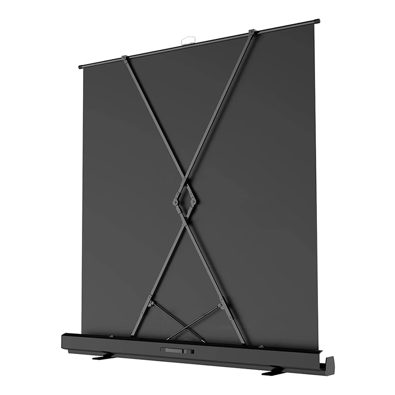 Manual Floor Pull-up Projection Screen — Rear Product View