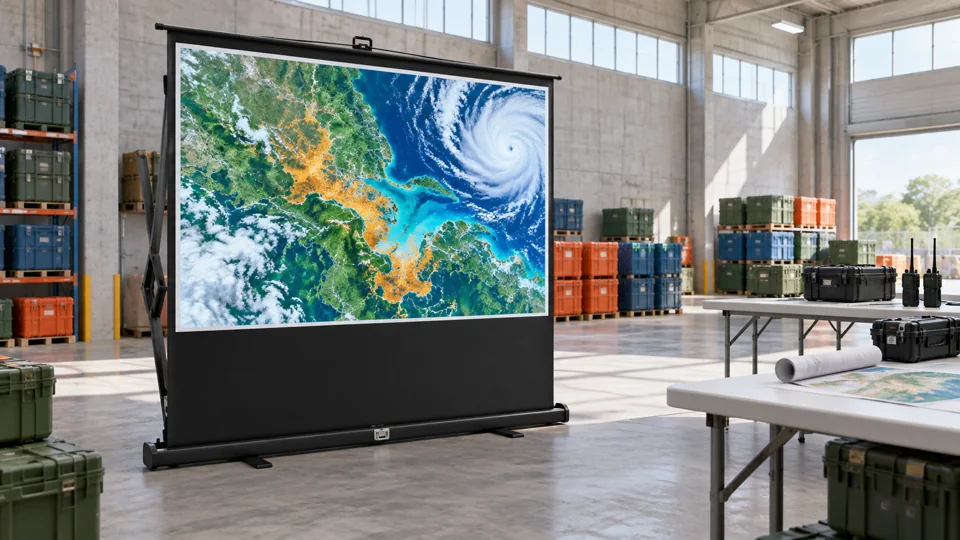 Temporary Coordination Spaces with a manual floor pull-up screen
