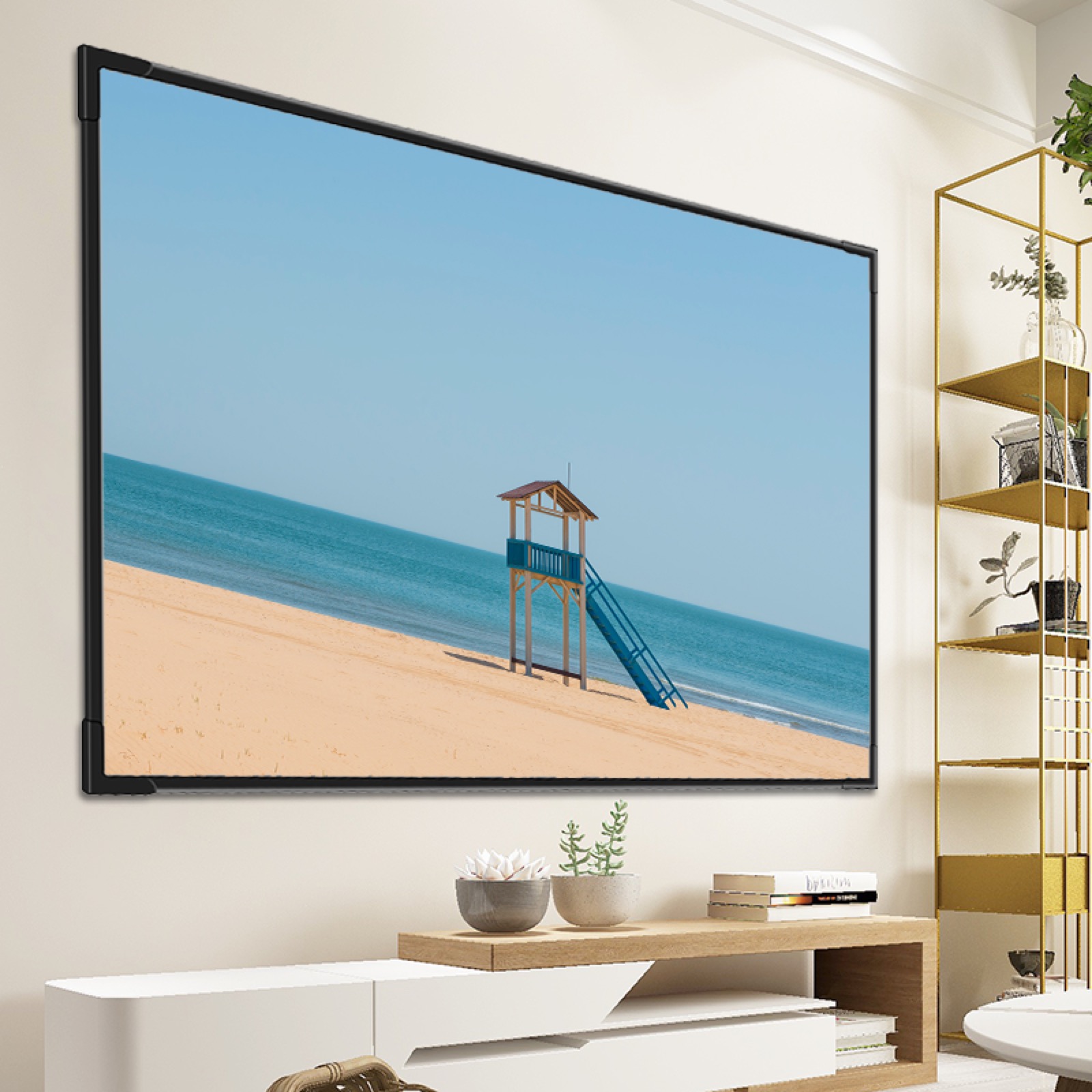 Meeting room projection screen