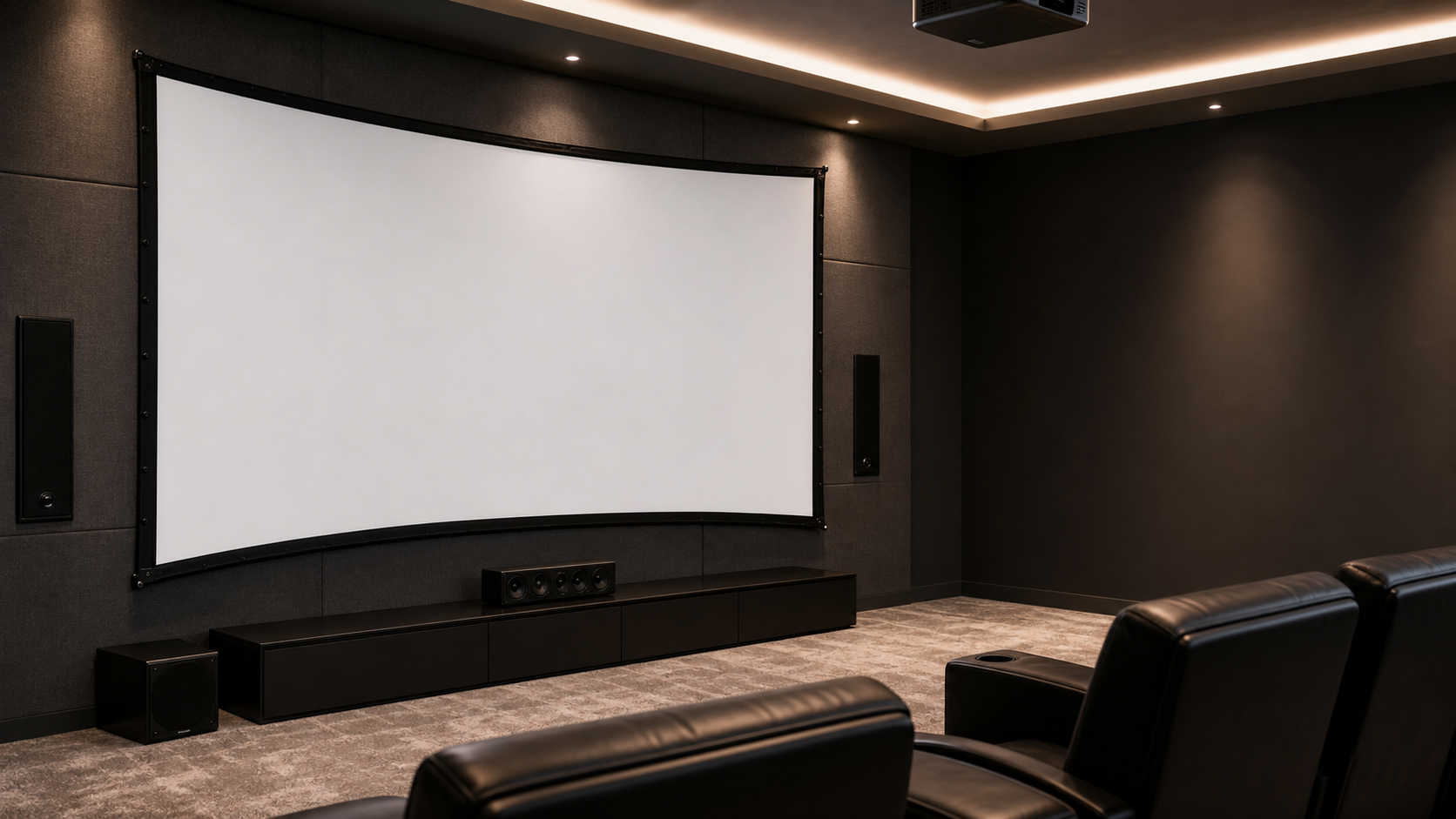 MGF projection screen for commercial display