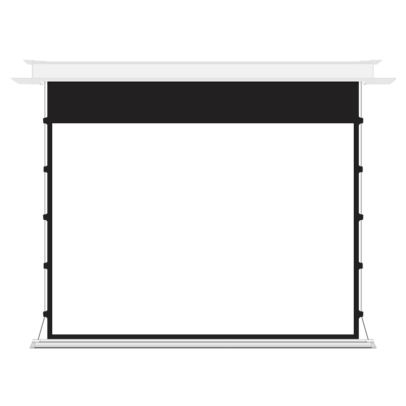 In-ceiling tab-tension electric projection screen for premium home cinema white background product image