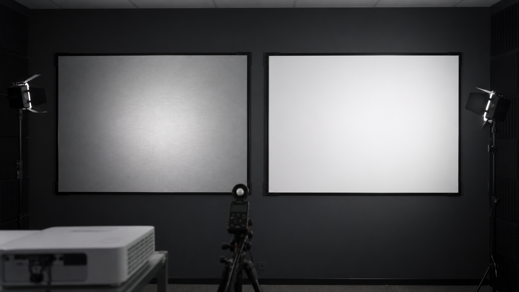 MGF projection screen material samples
