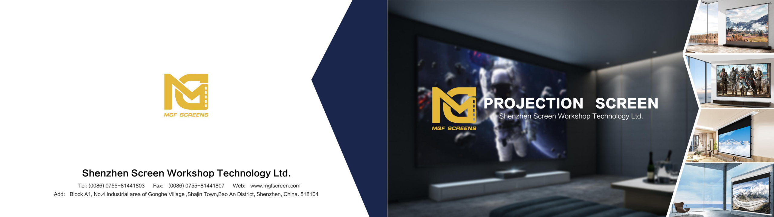 MGF projection screen company catalogue preview