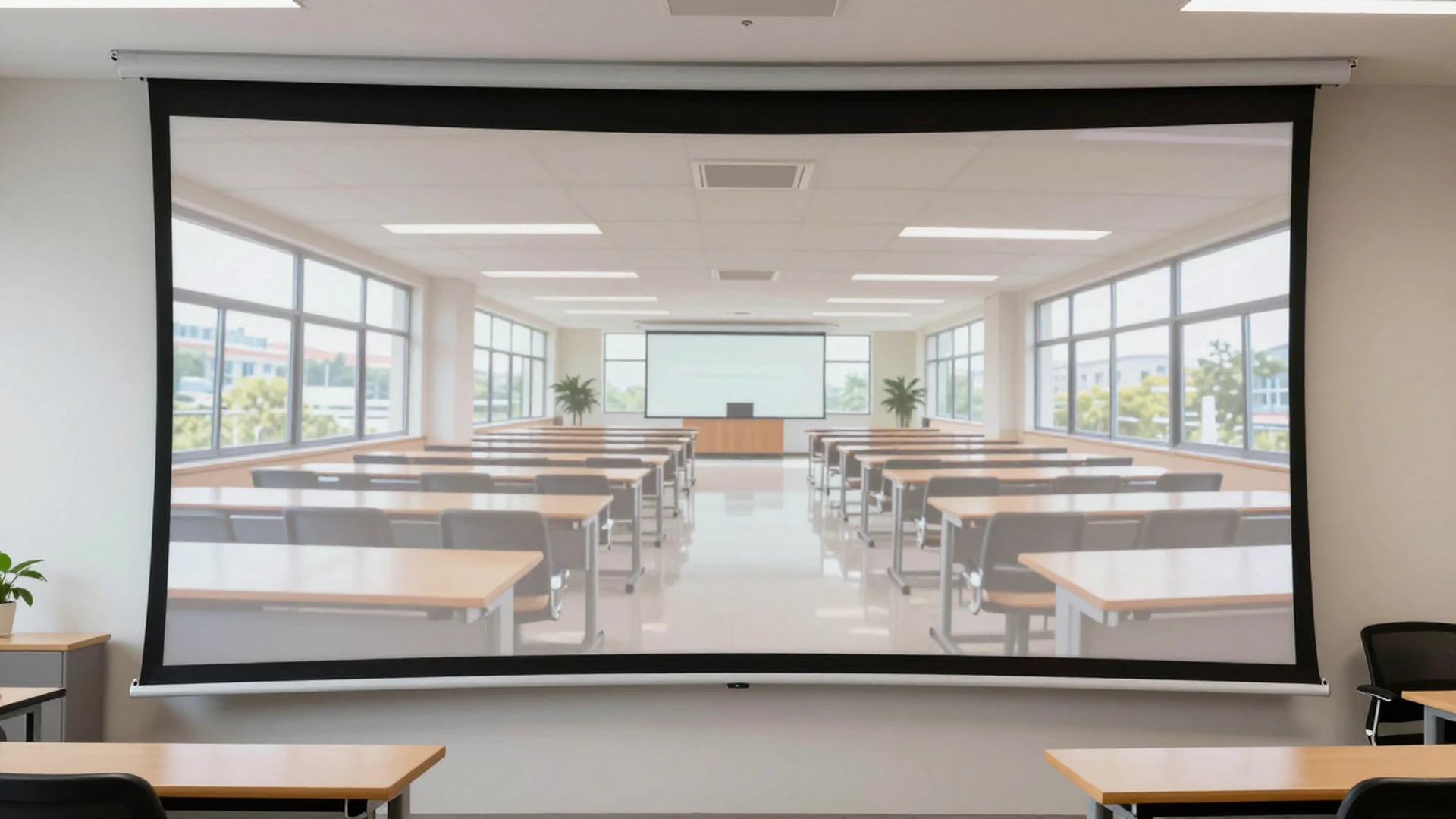 Education training classroom scene