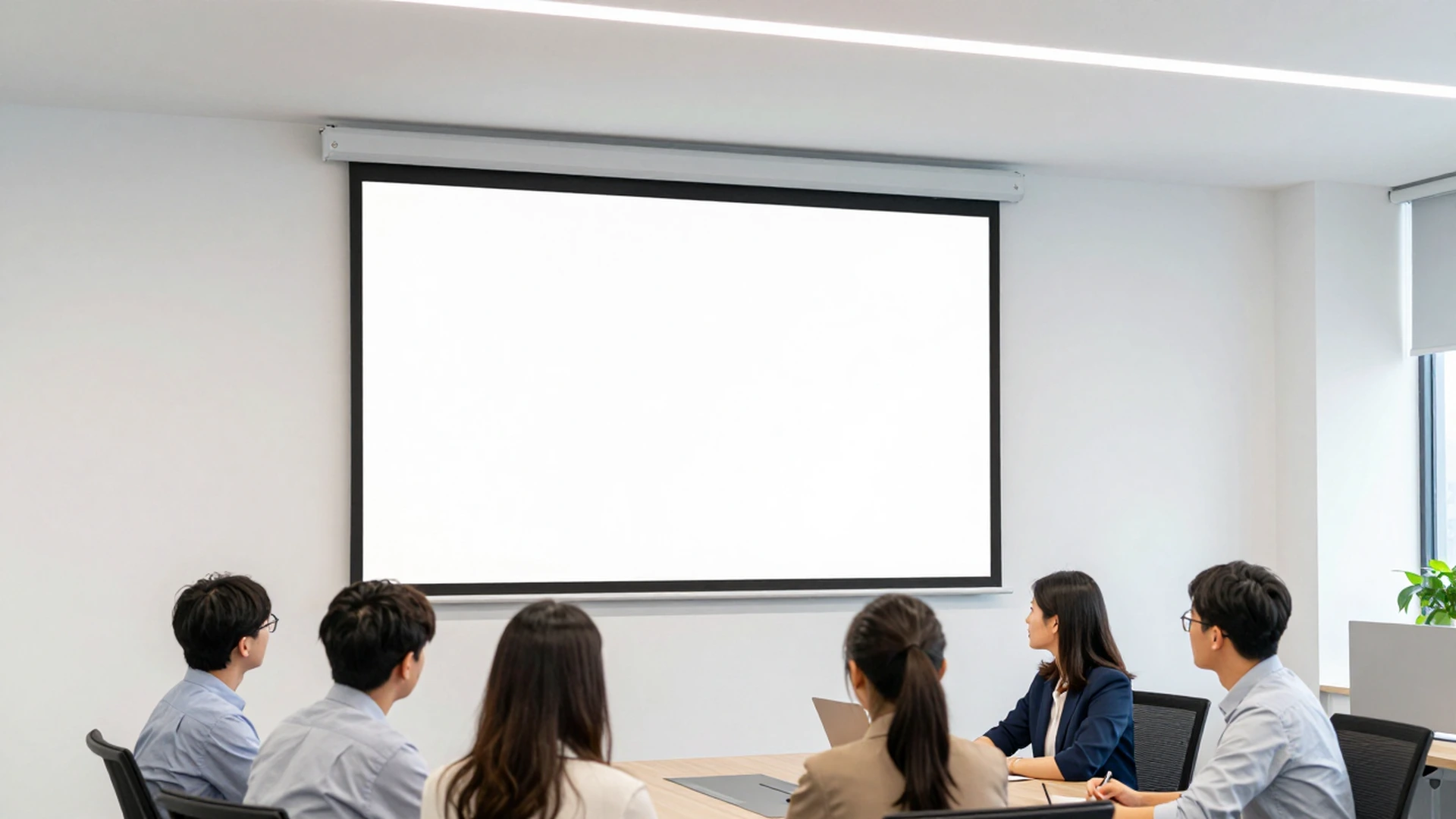 square-aluminum-casing-electric-projection-screen-flexible-office-huddle-space-scene-1920x1080