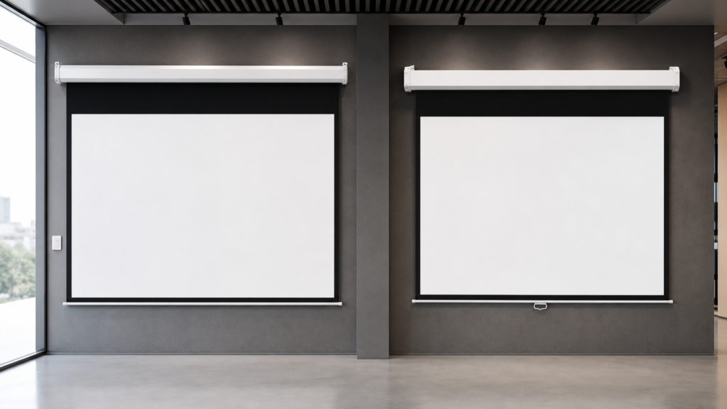 Motorized vs Manual Projection Screens: Which Is Better for Commercial Projects?