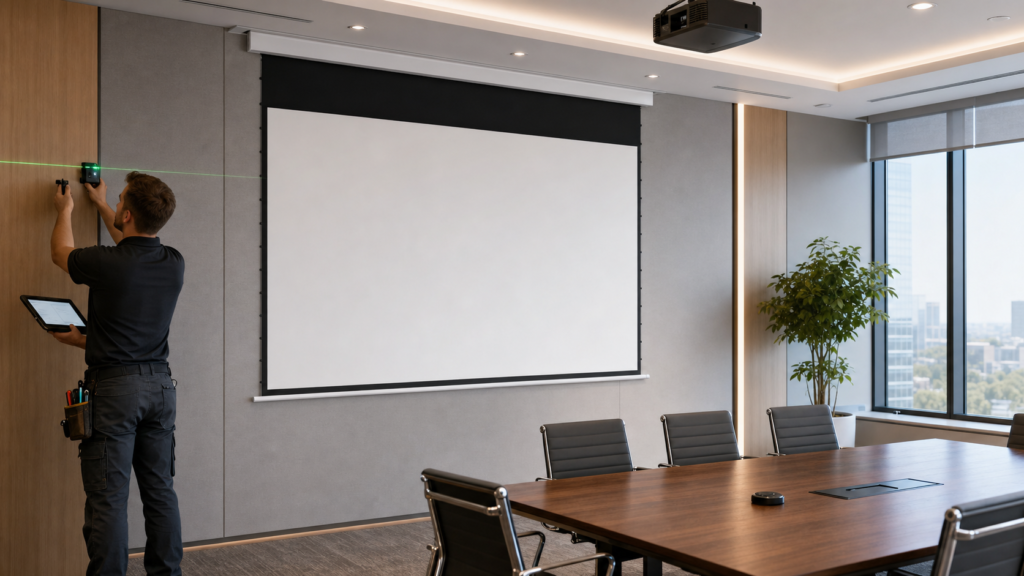 In-Ceiling Motorized Projection Screen Installation Checklist
