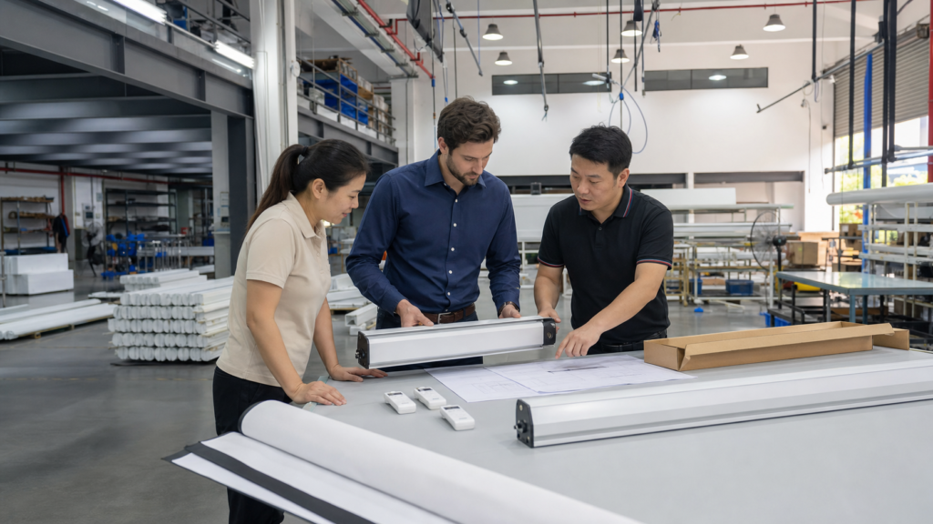 OEM Projection Screen Ordering Process: From Sample to Shipment